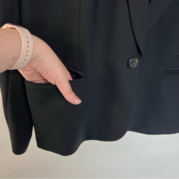 J. Crew Parke Tuxedo Blazer Jacket Black Single Button Classic Fit Size 12 $228 - Picture 8 of 11